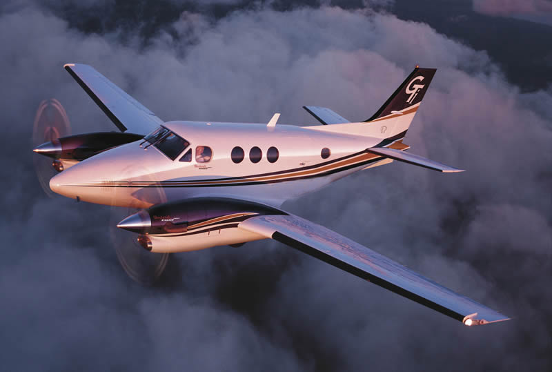 King Air 90 cabin for San Francisco charter