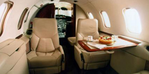 Learjet 31 cabin for San Francisco charter