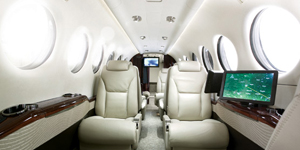 King Air 350 view for San Francisco charter