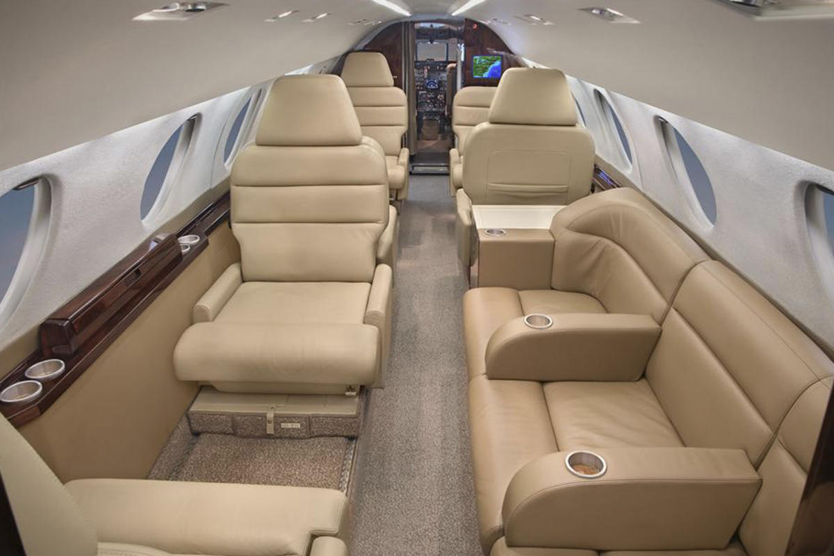 Falcon 20 cabin for San Francisco charter