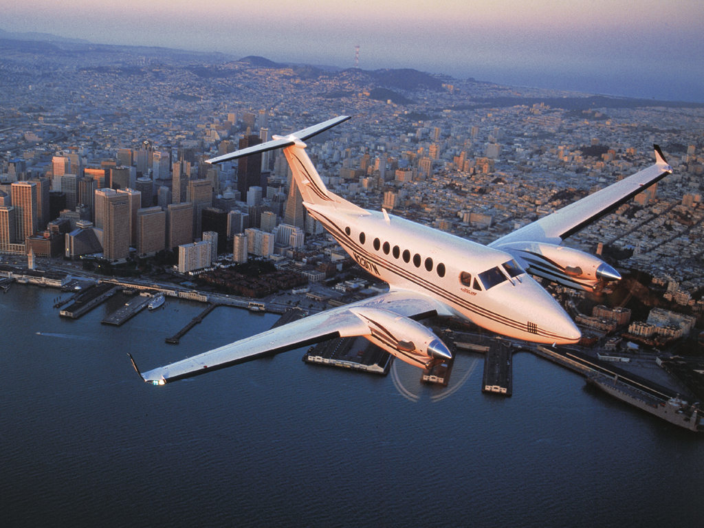 King Air 200 cabin for San Francisco charter
