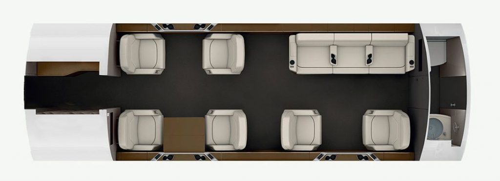 Bombardier Challenger 650 view for San Francisco charter