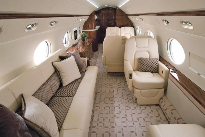 Gulfstream G350 cabin for San Francisco charter
