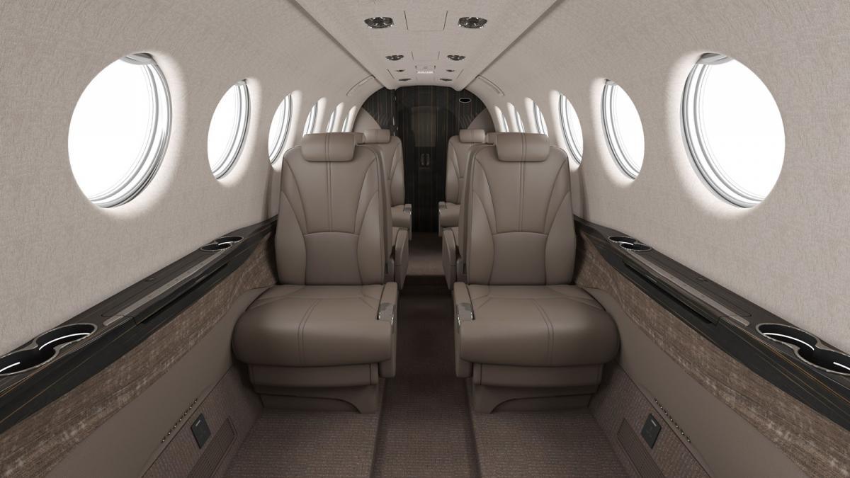 Beechcraft King Air 360 cabin for San Francisco charter