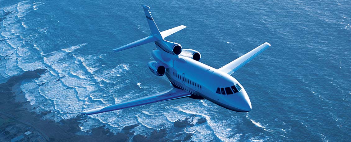 Dassault Falcon 900EX cabin for San Francisco charter