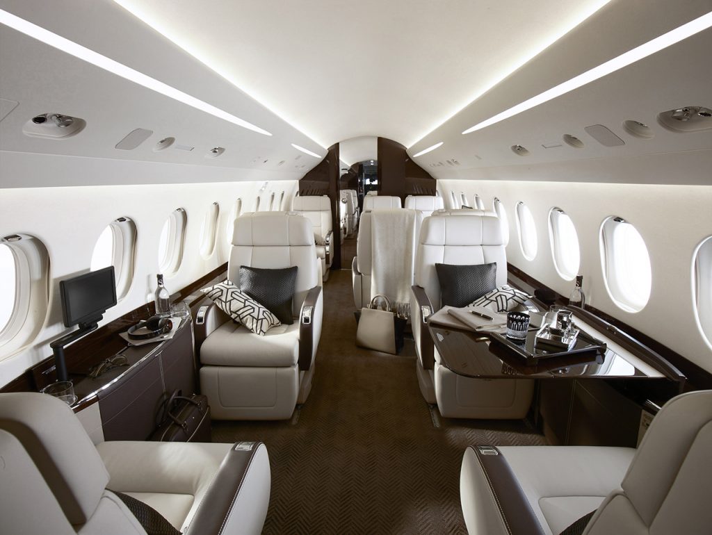 Dassault Falcon 2000LXS view for San Francisco charter