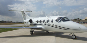 Hawker 400XP view for San Francisco charter